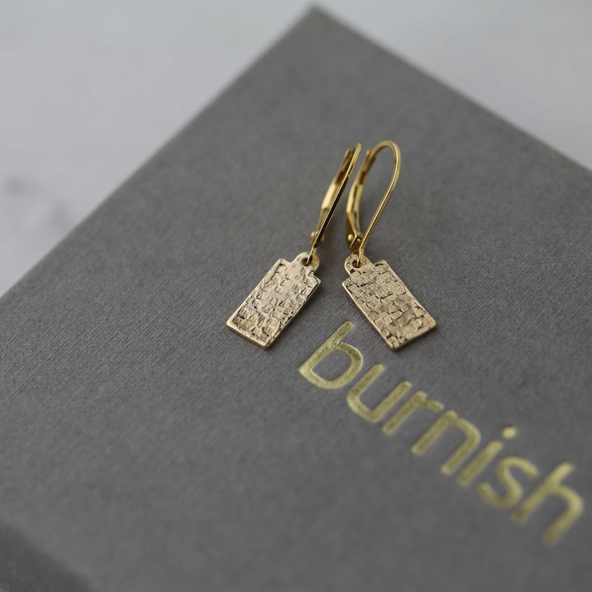 Textured Tag Earrings