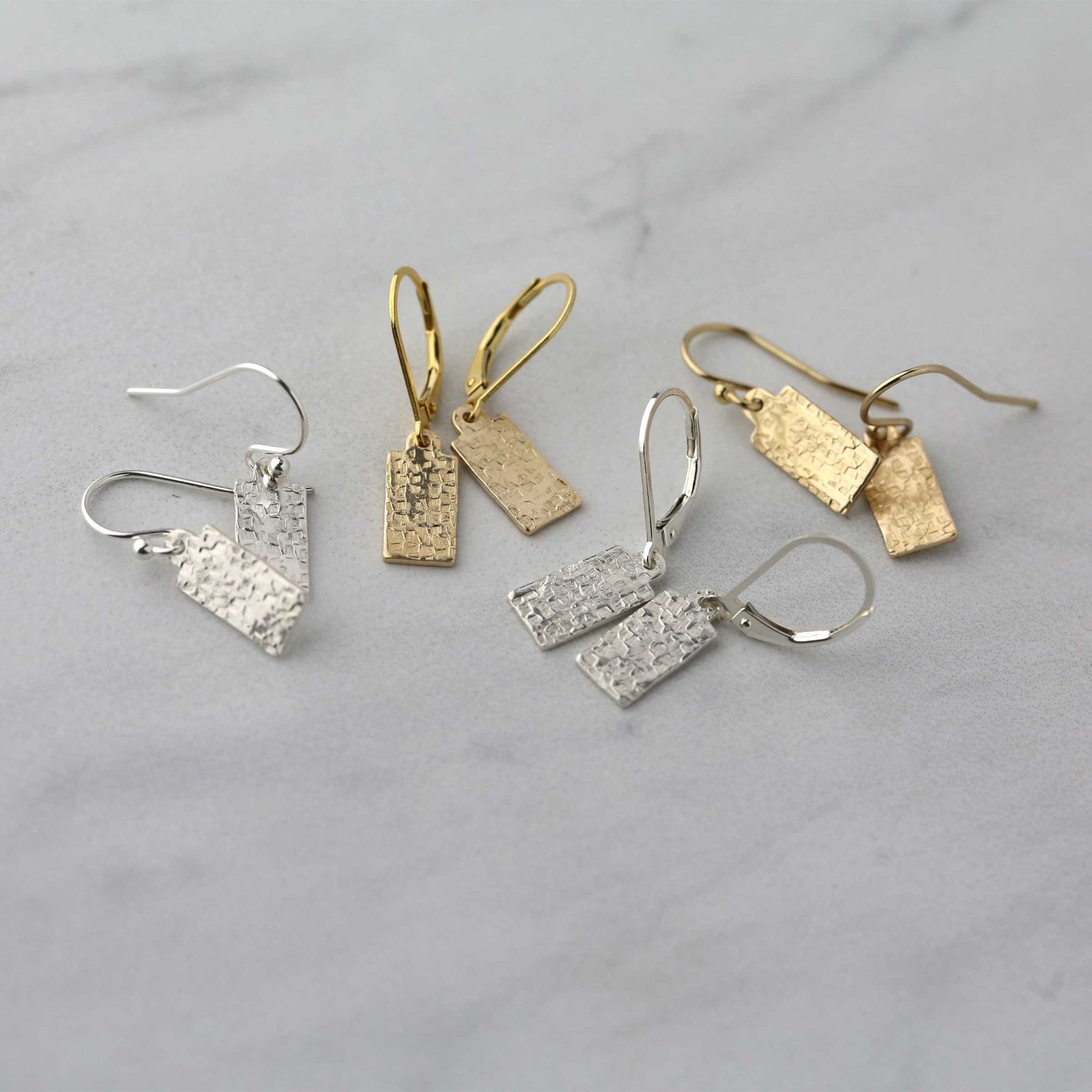 Textured Tag Earrings