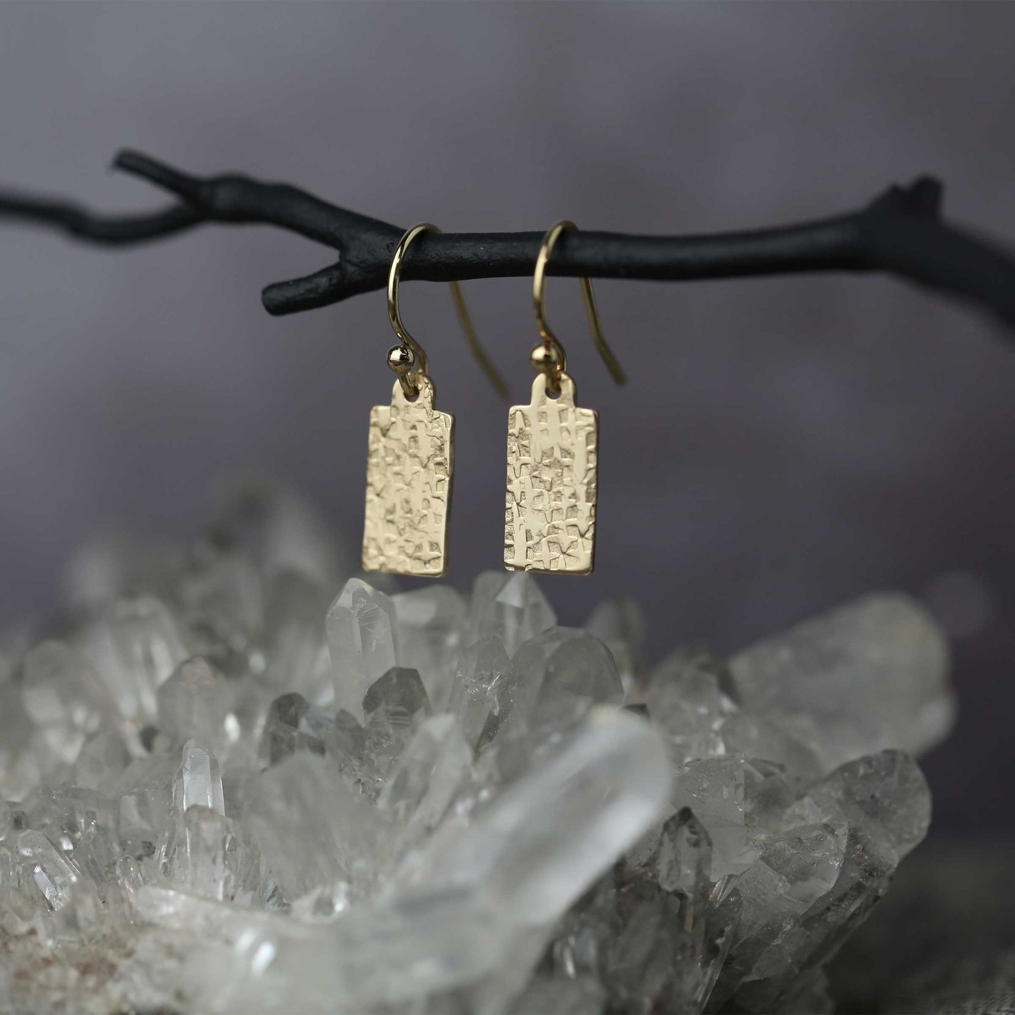 Textured Tag Earrings