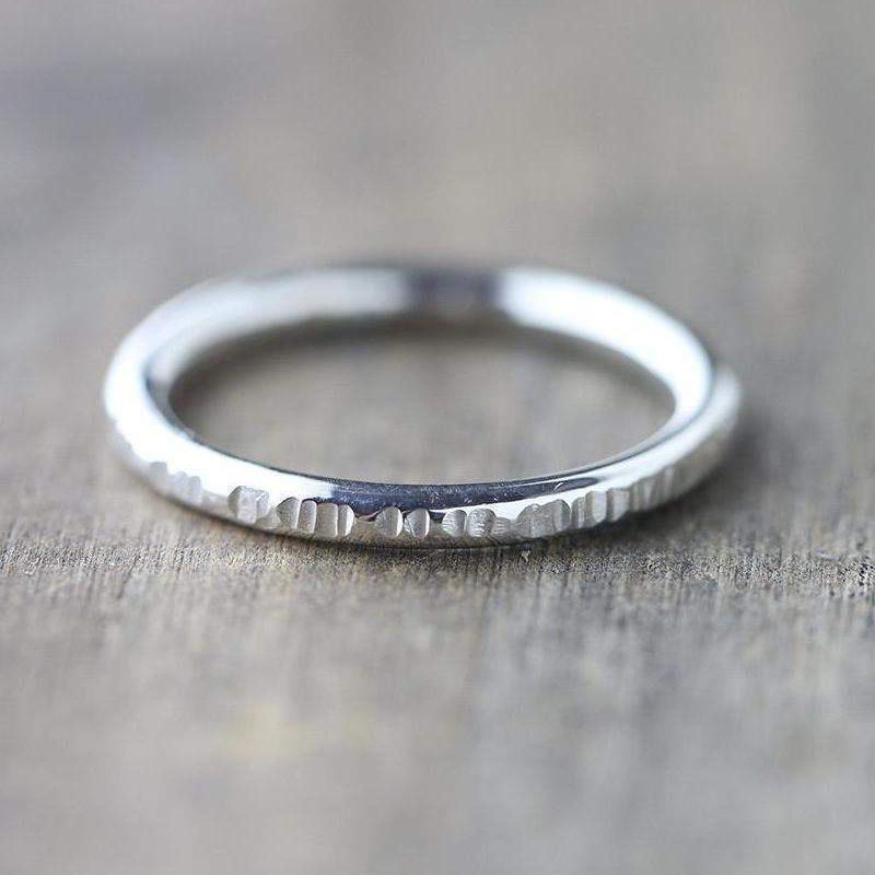 Thick Bark Ring - Sterling Silver - Handmade Jewelry by Burnish