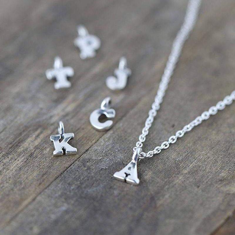 Tiniest Initial Necklace - Handmade Jewelry by Burnish