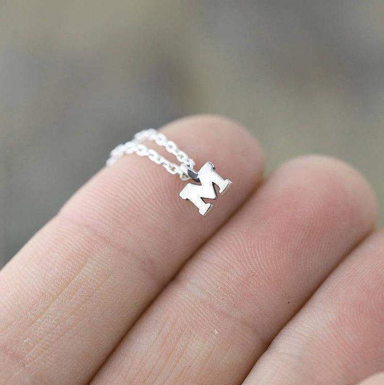 Tiniest Initial Necklace - Handmade Jewelry by Burnish