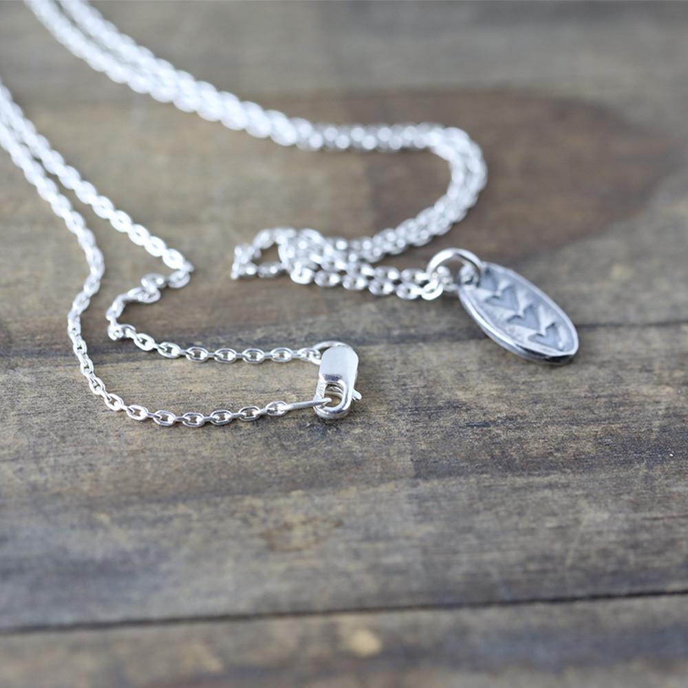 Tiny Chevron Pendant Necklace - Handmade Jewelry by Burnish