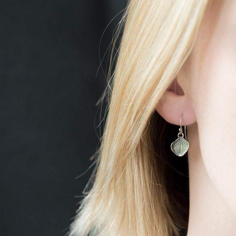 Tiny Petal Earrings - Handmade Jewelry by Burnish