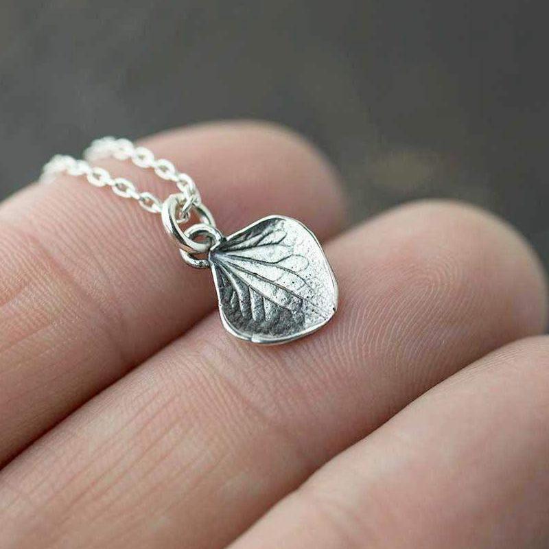 Tiny Petal Necklace - Handmade Jewelry by Burnish