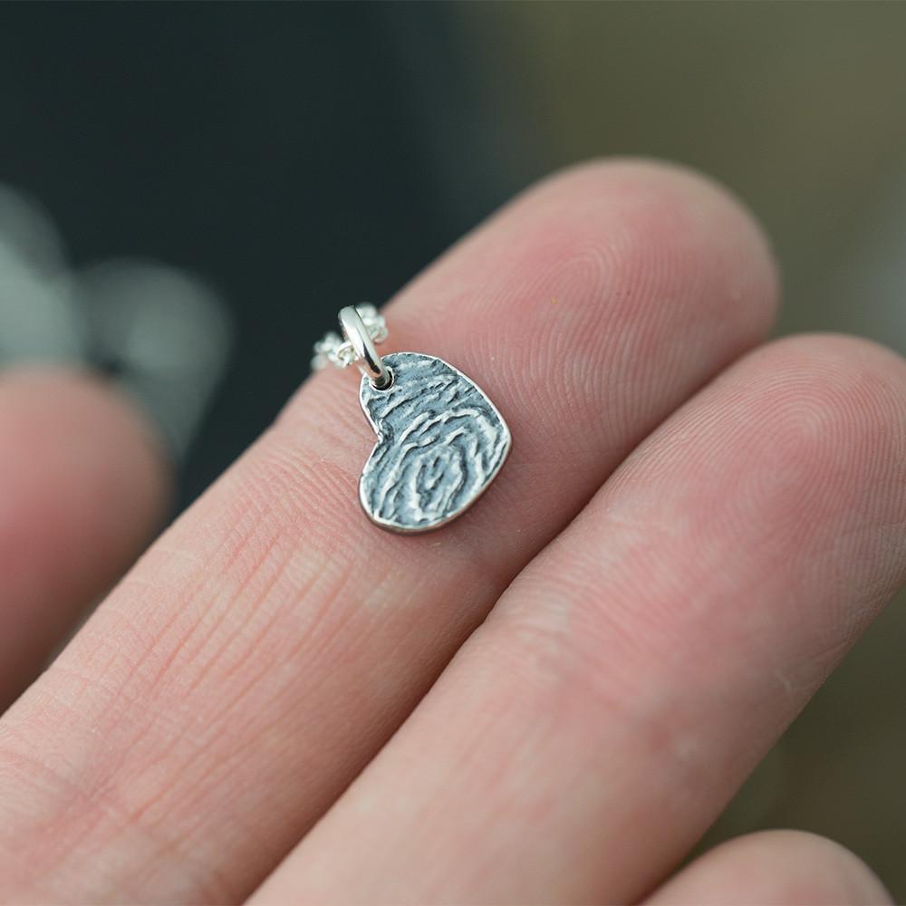 Tiny Woodgrain Heart Necklace - Jewelry by Burnish