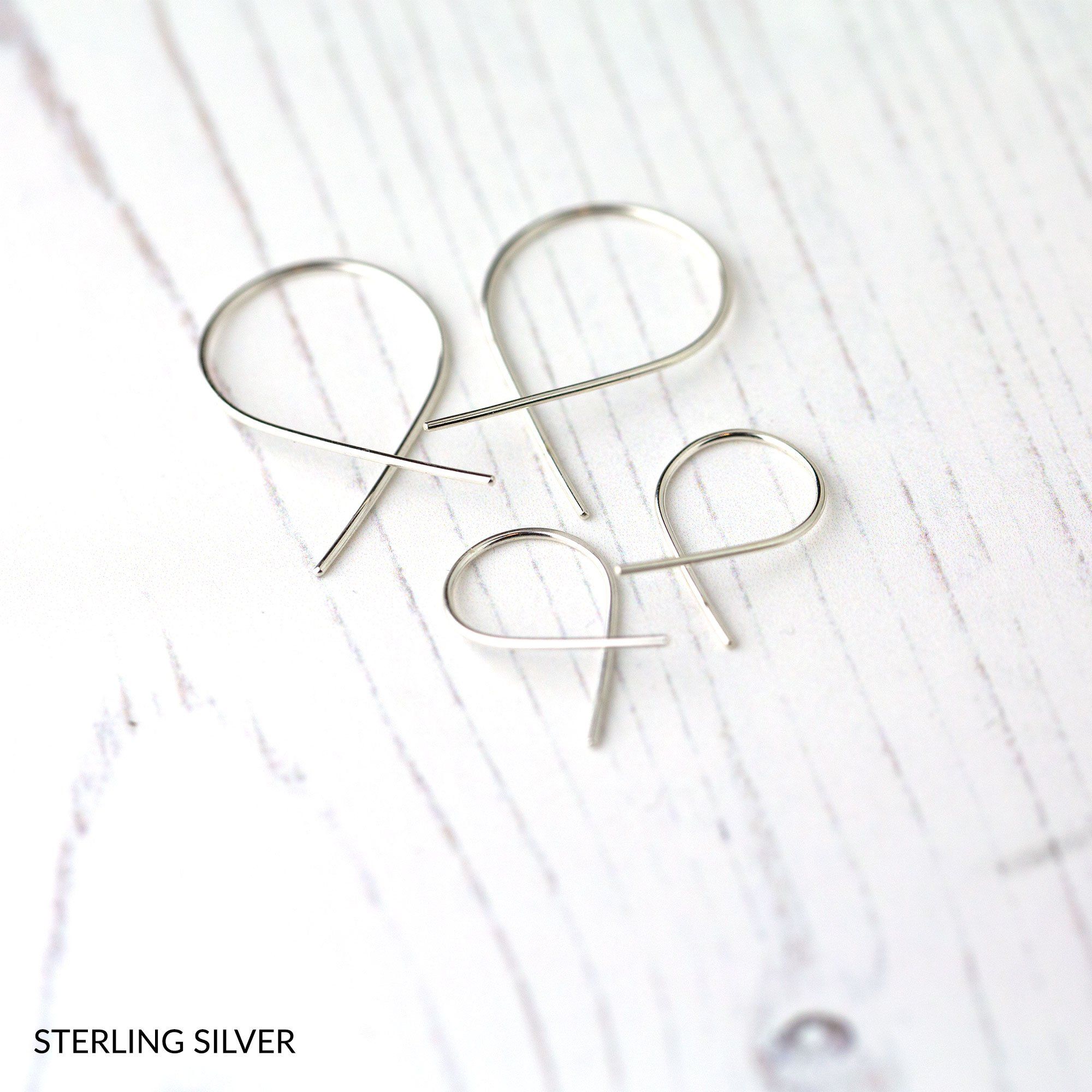 Popular Handmade Sterling Silver Twisted Wire Earrings