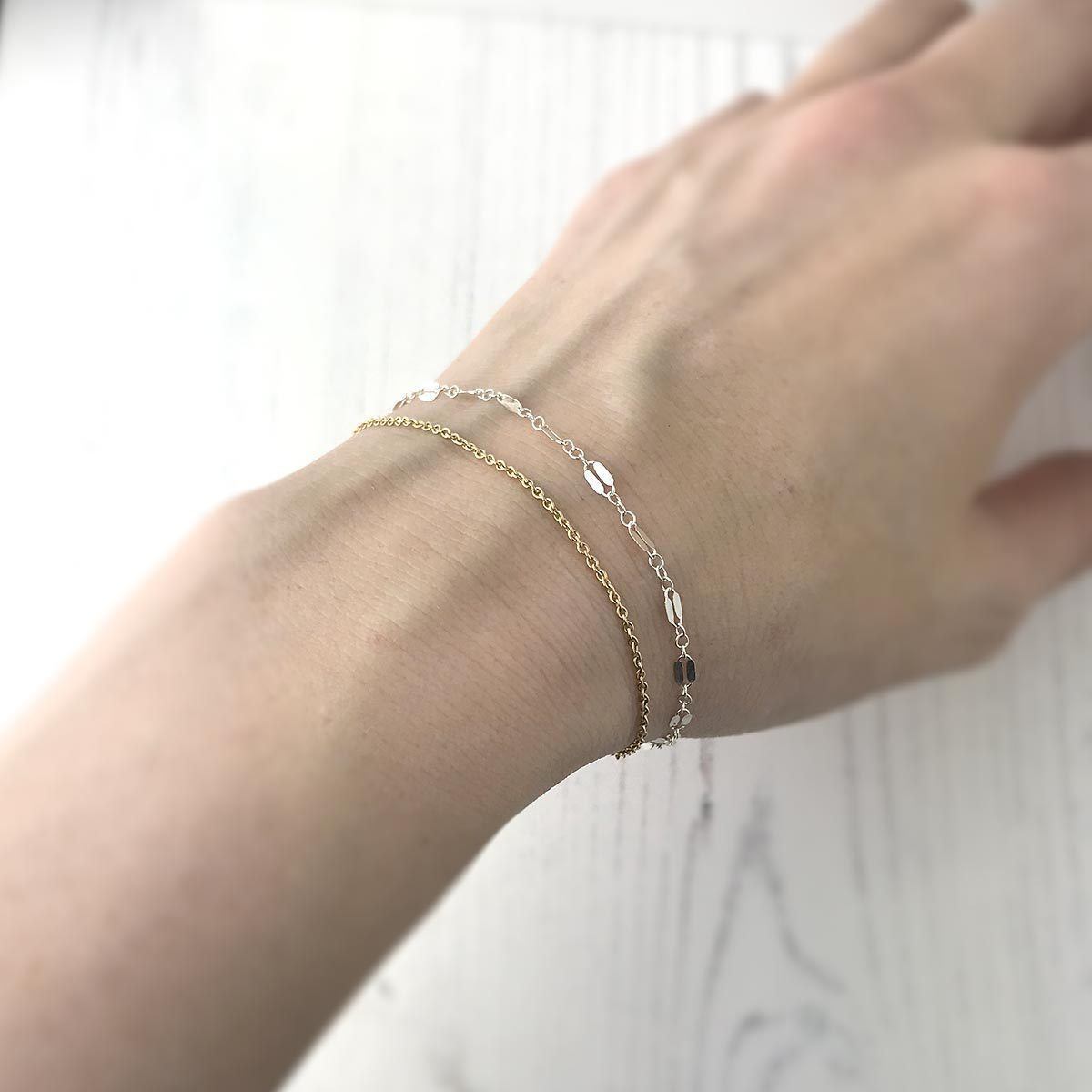 Whisper Bracelet - Silver, Gold, Rose Gold - Handmade Jewelry by Burnish