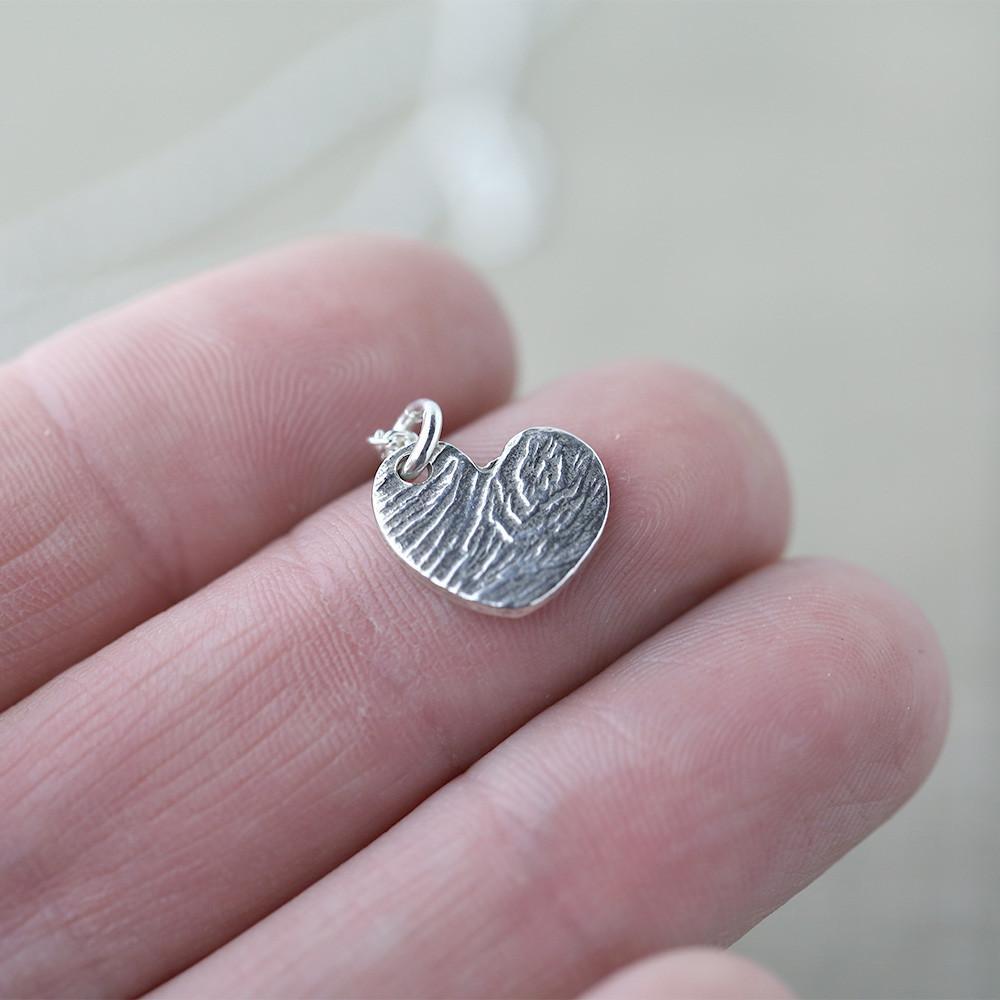 Woodgrain Heart Necklace - Handmade Jewelry by Burnish